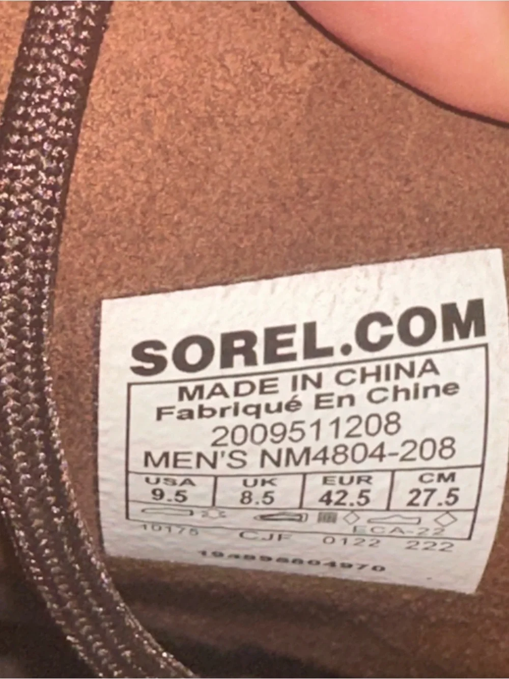 Sorel Men's Brown Leather Lace-Up Ankle Boots Waterproof